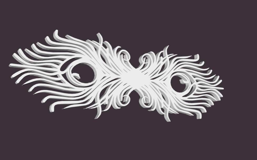 Drawer Pull Peacock Feather Frame