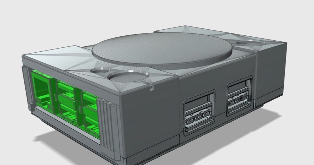 Playstation Pi Tiny v2.0 (Raspberry Pi 2 + 3 Case) by RNLauritsen ...