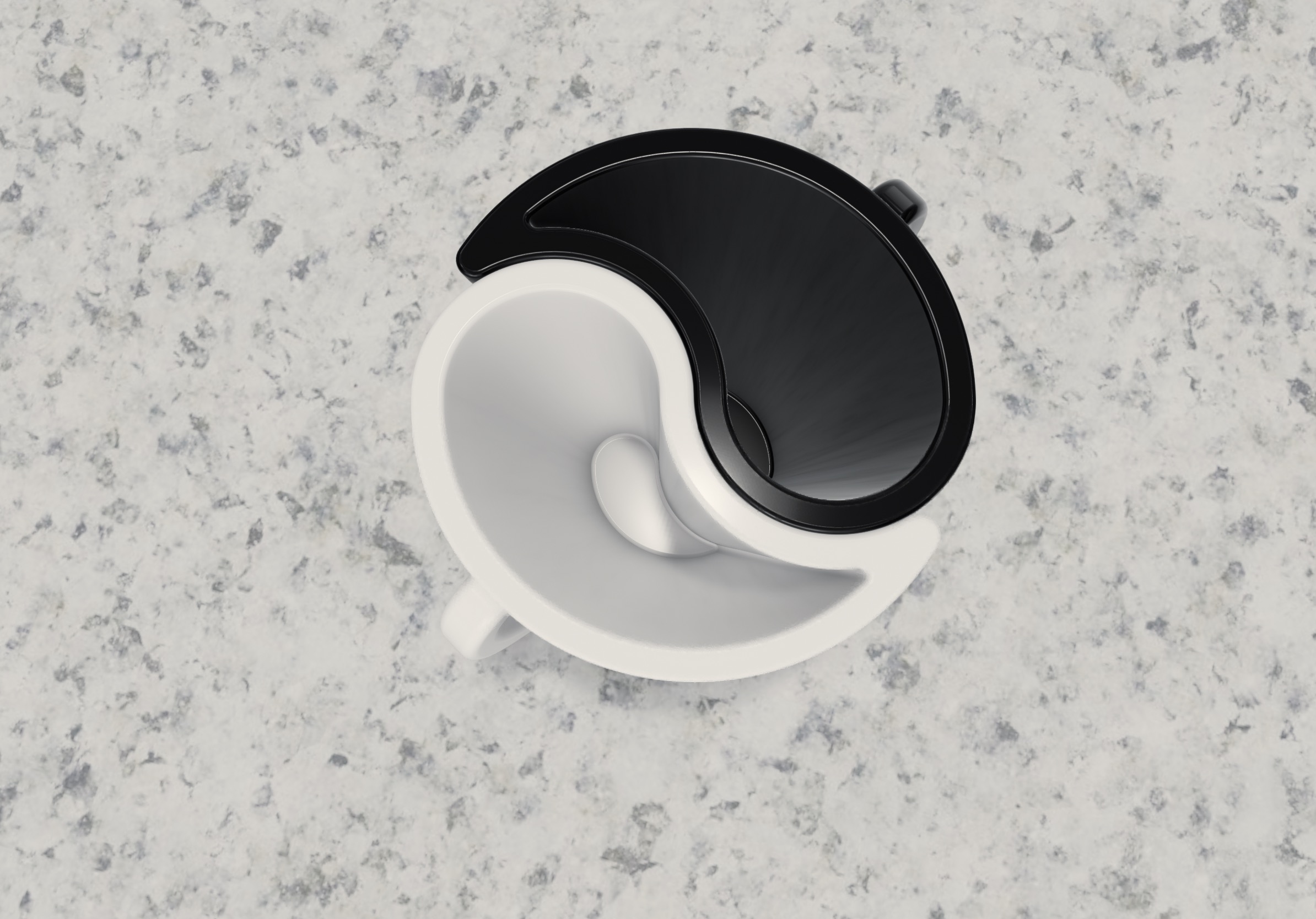 Yin ve Yang ☯️ Sevgililer Kupaları (Sadece Plastik Aparattır!!!)