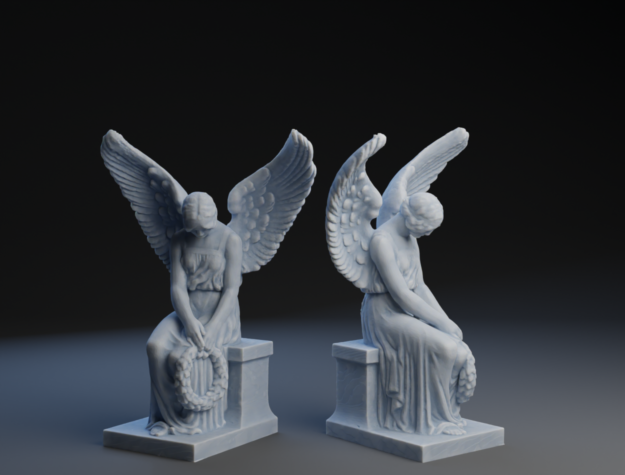 Angel Sitting with Wreath