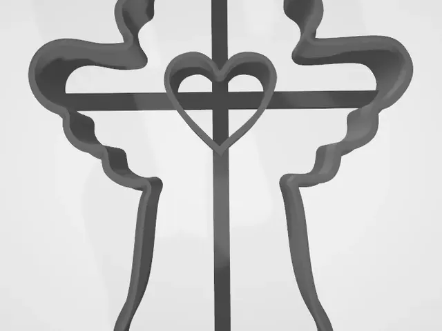 Angel with heart cookie cutter