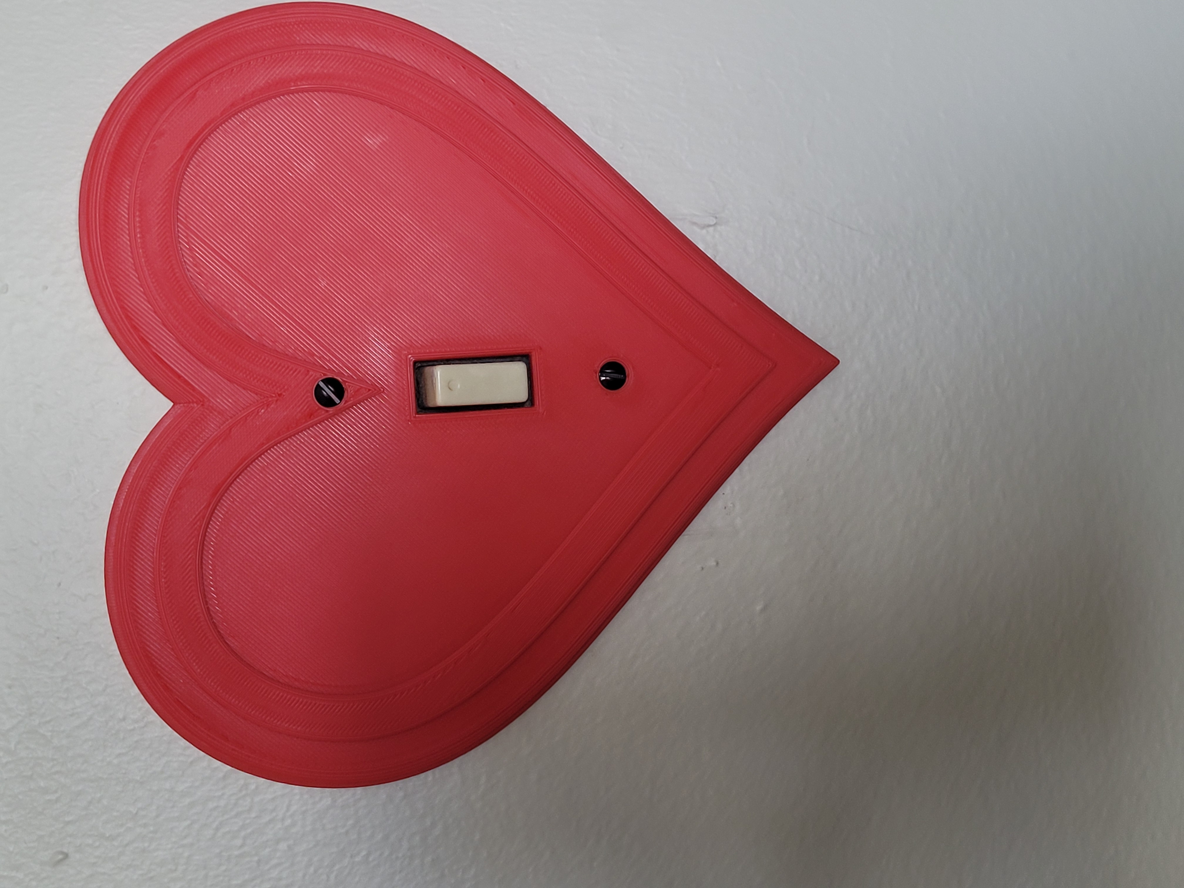Miniatura 2 do modelo 3D Heart Shape Single toggle switch Cover/Plate