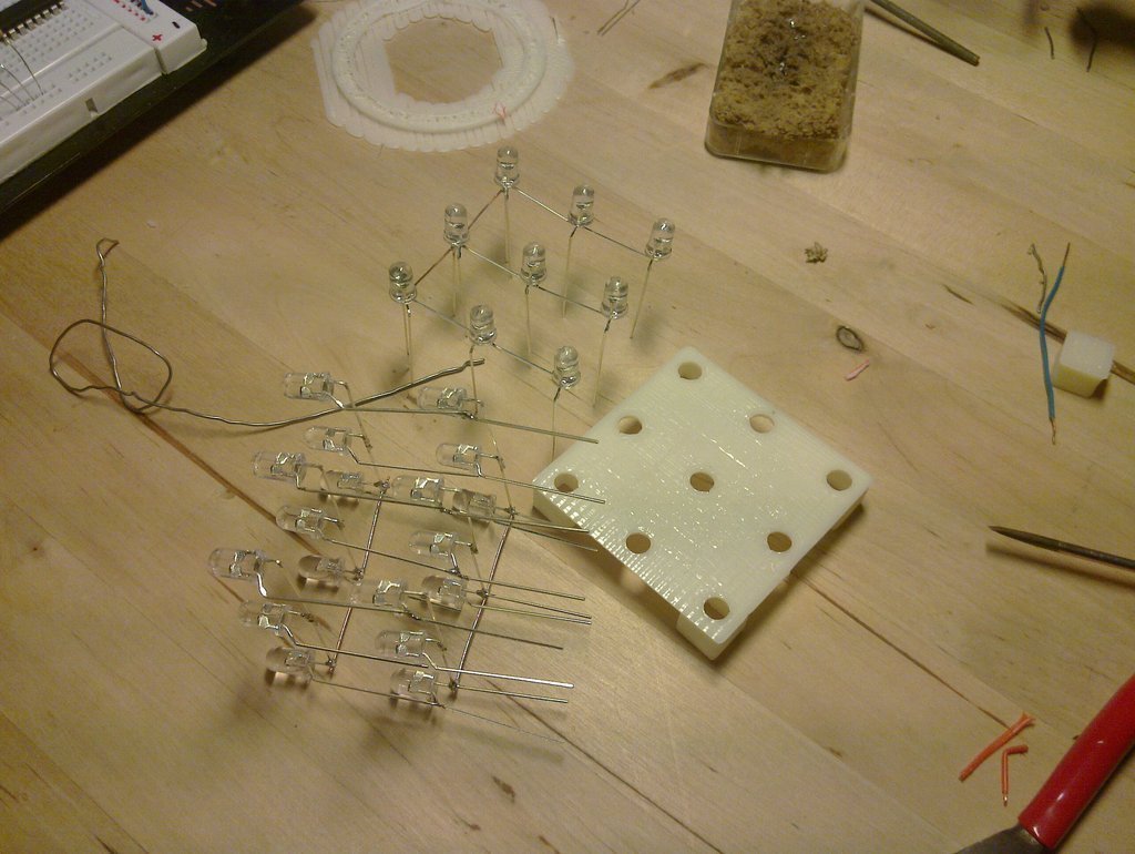 3x3x3 led cube jig by matthias_port | Download free STL model ...