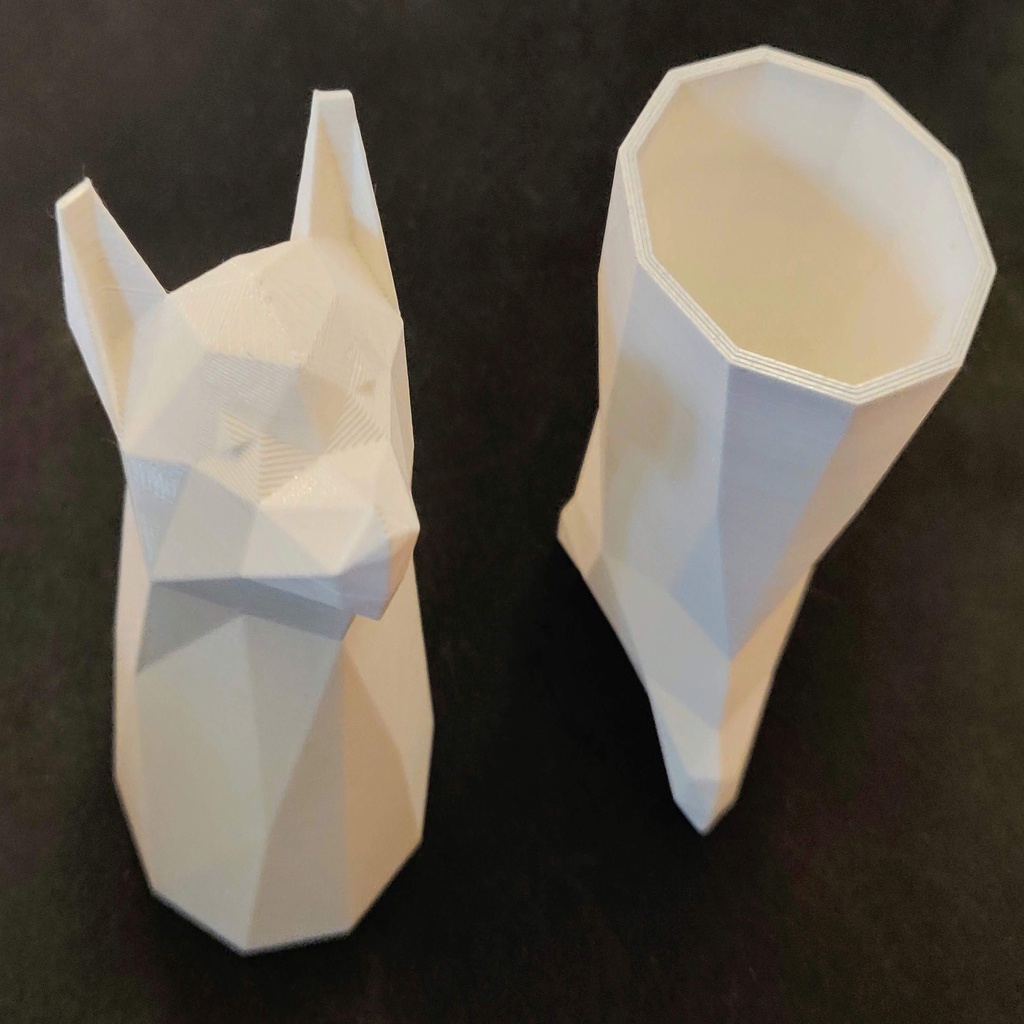 Low-Poly Eristoff Ginger Wolf Head Shotglass
