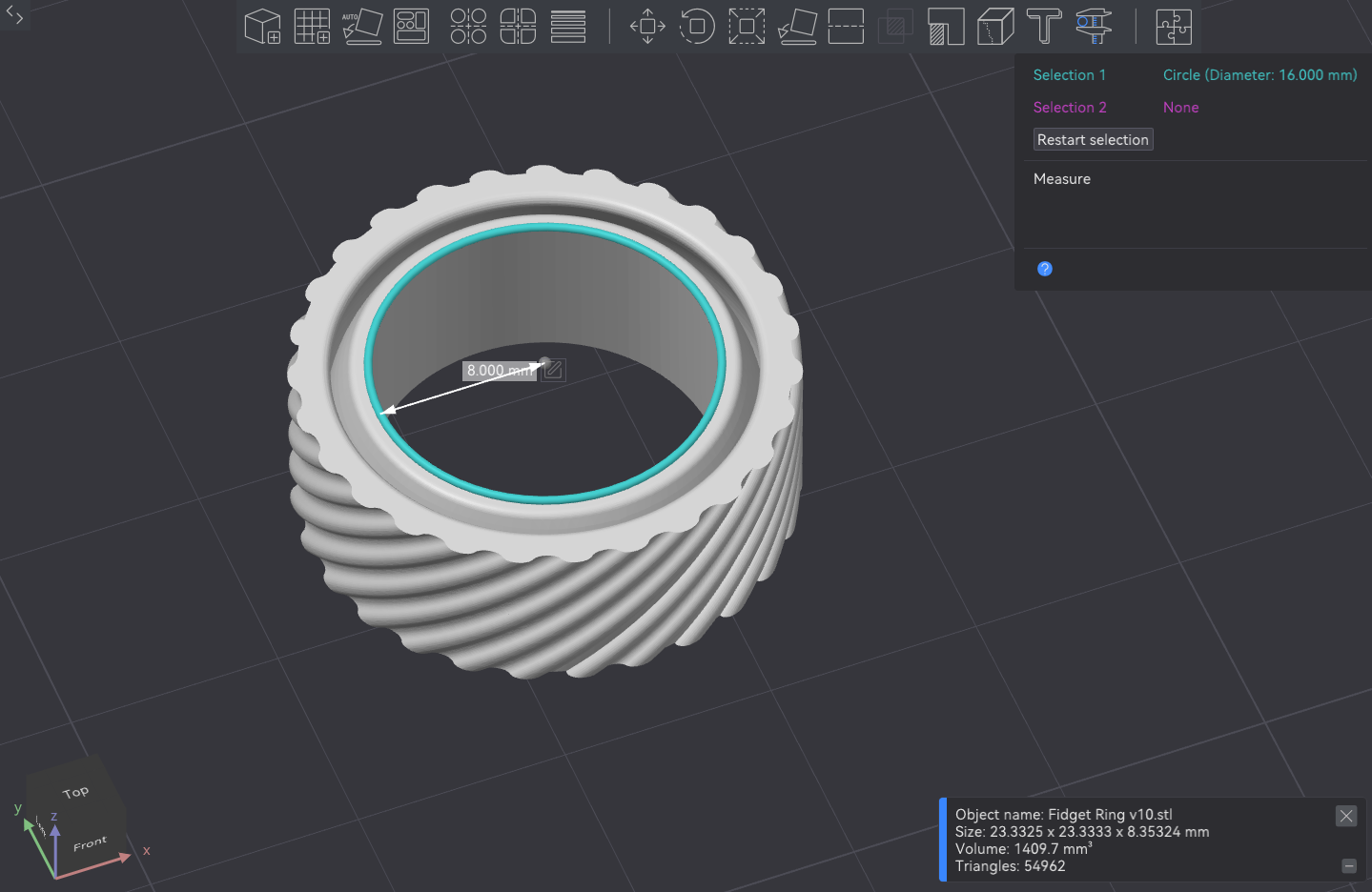 Gyroscopic Fidget Ring (2 in 1 Fidget) by Master Printer | Download ...