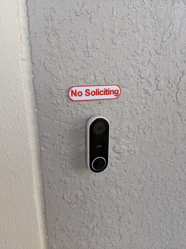 No Soliciting Sign