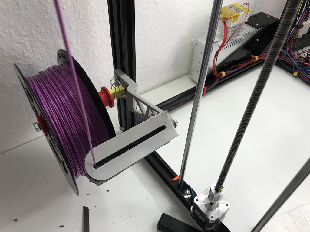 Tronxy X5S Spool Mount and Filament cleaner and guide
