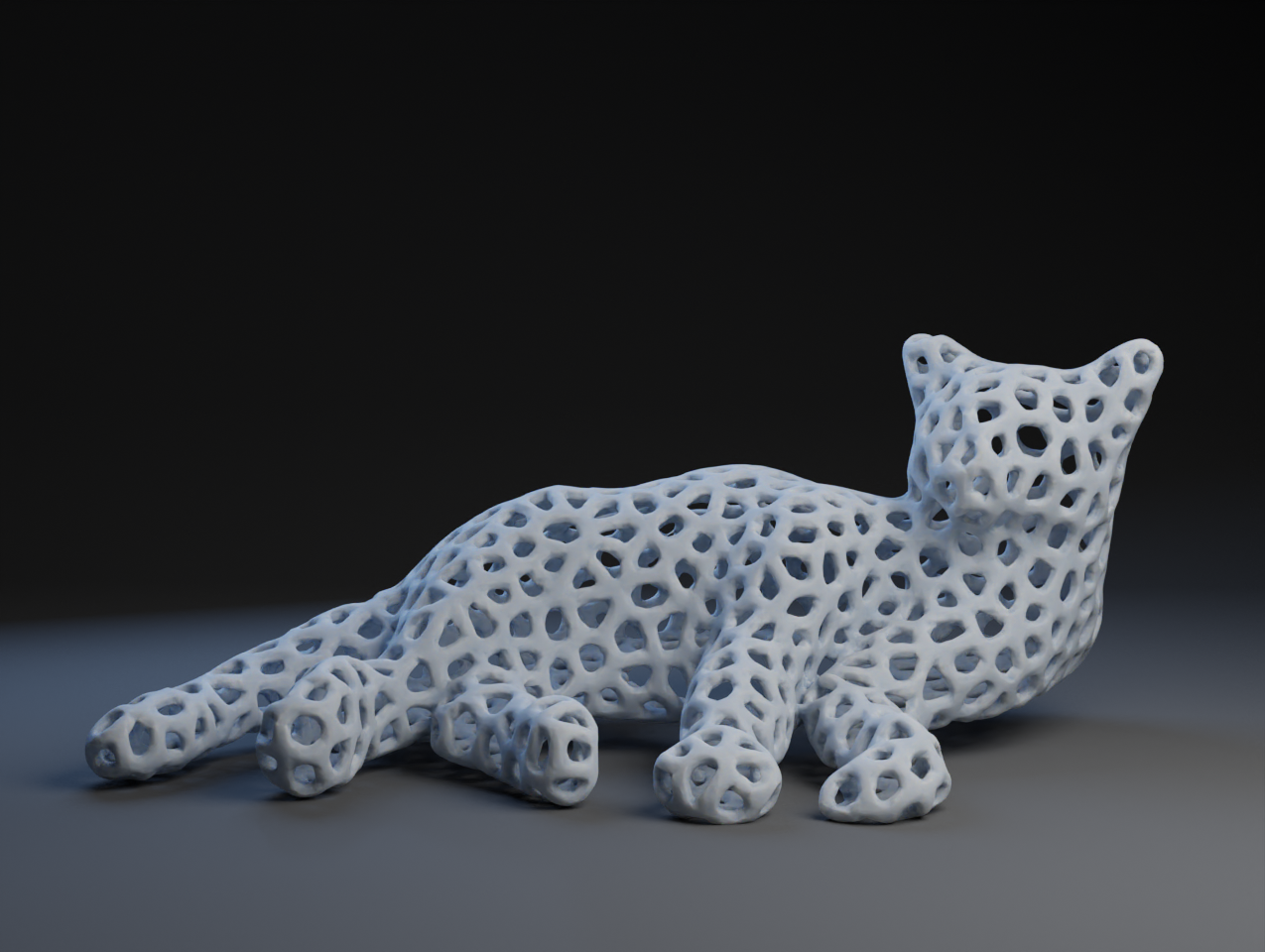 Voronoi Cat Tea Light