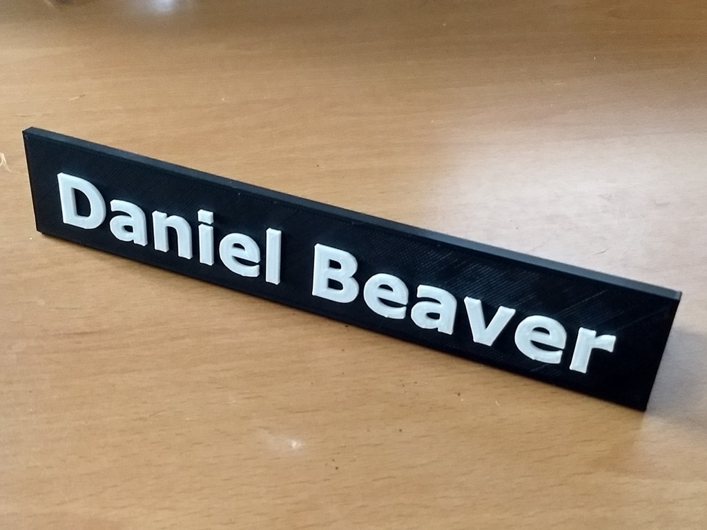 Configurable Nameplate by Beaver | Download free STL model | Printables.com