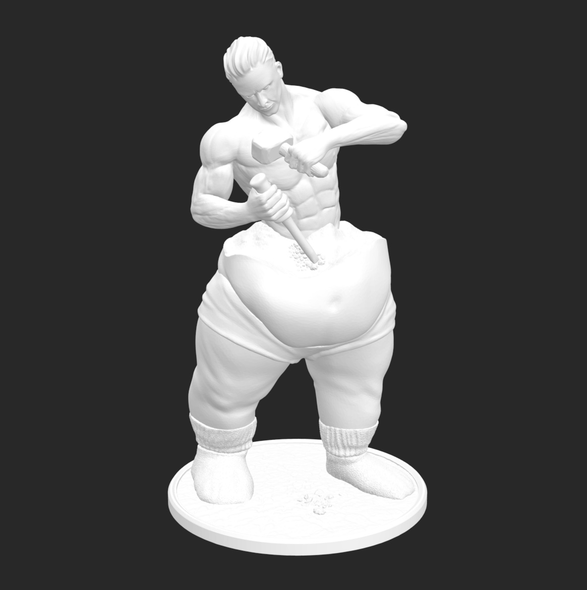 Self sculpting man