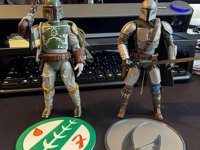 Boba Fett and Mandalorian Crest Coasters