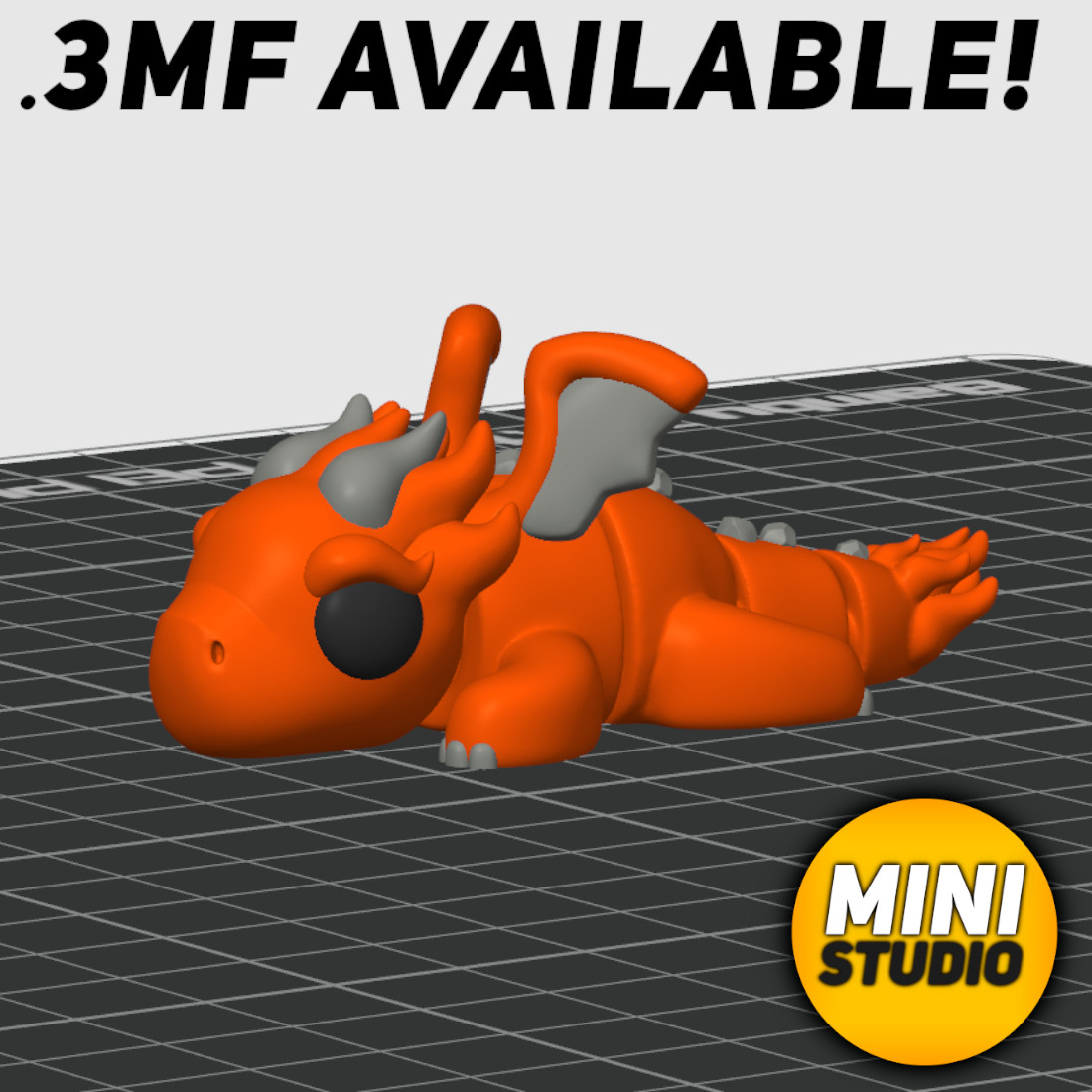 Miniatura 5 do modelo 3D Flexi Flame Dragon + Keychain Version