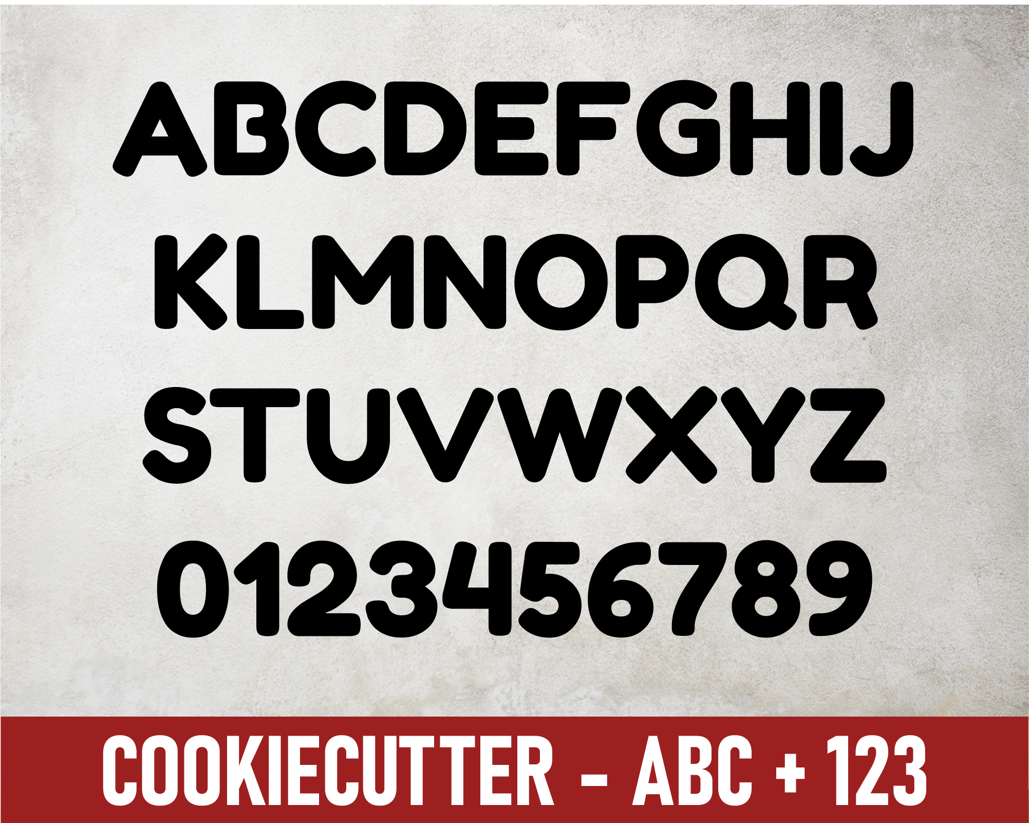 Cookie Cutter Alphabet & Numbers