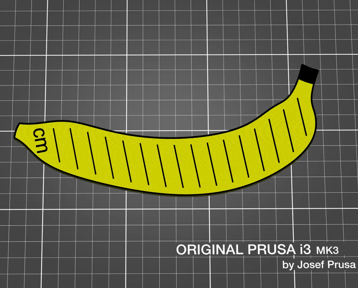 Universal Banana Scale CM on one side, Inches on the other by mscalora |  Download free STL model | Printables.com
