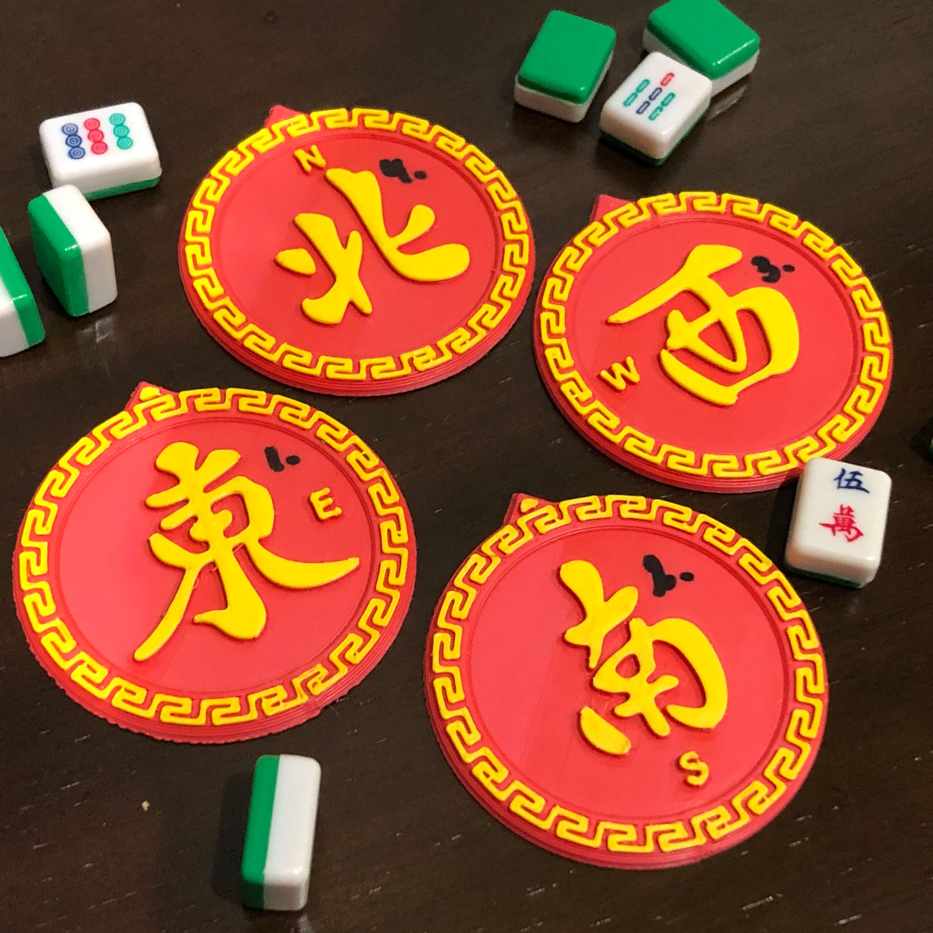 Mahjong Wind Tokens