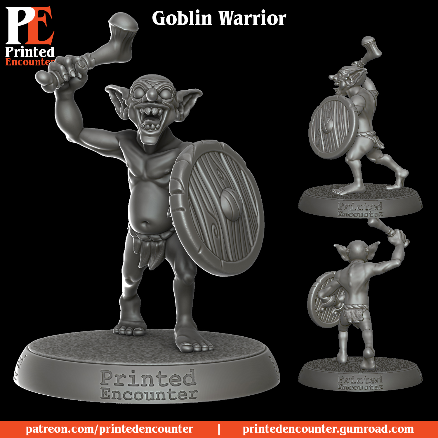 Miniatura 2 do modelo 3D Goblin Warrior B