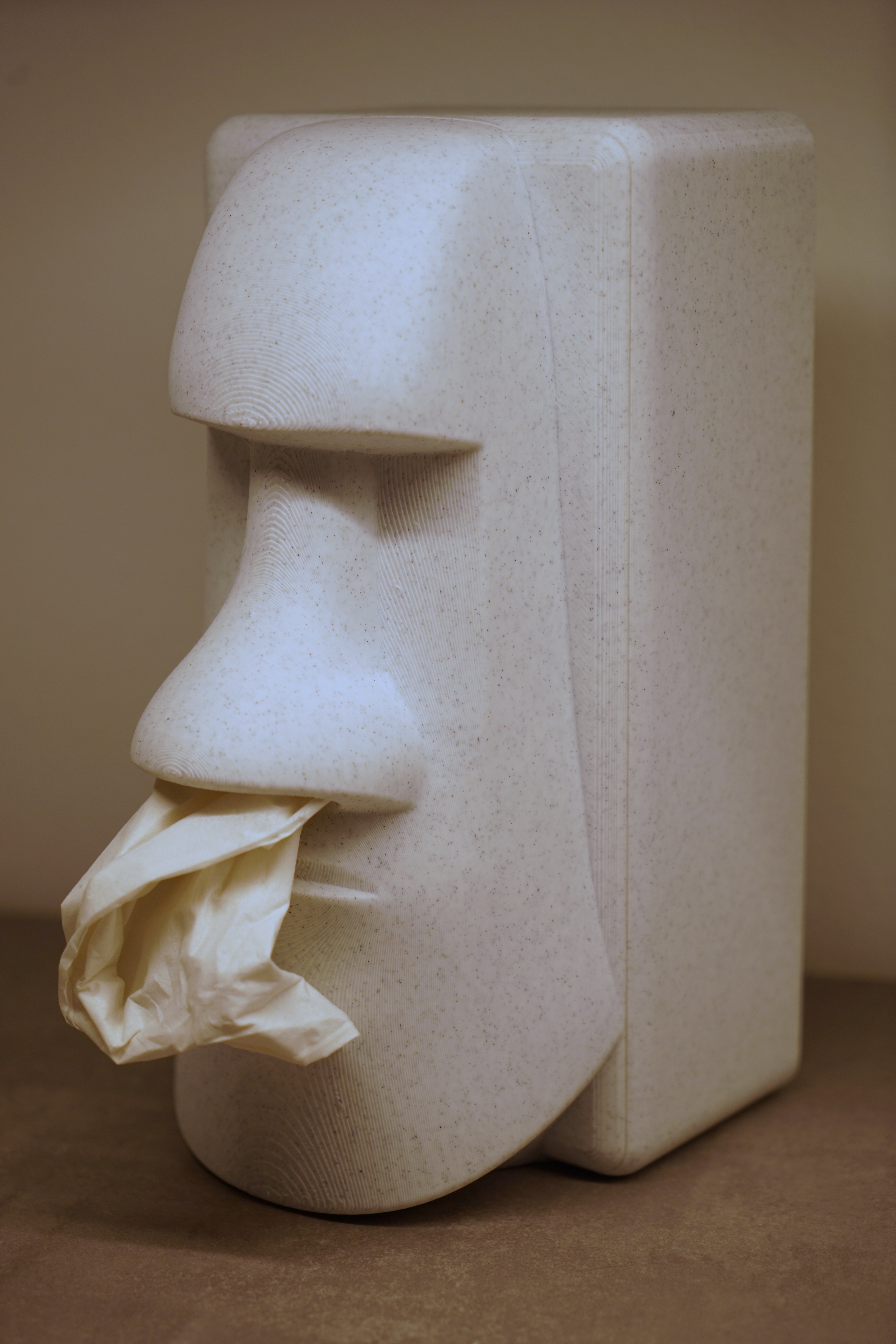 Easter island moai tissue box