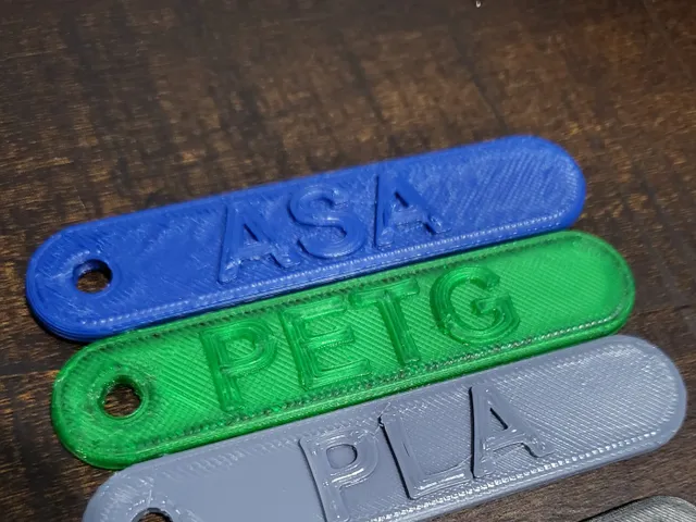 Filament Test Keychains