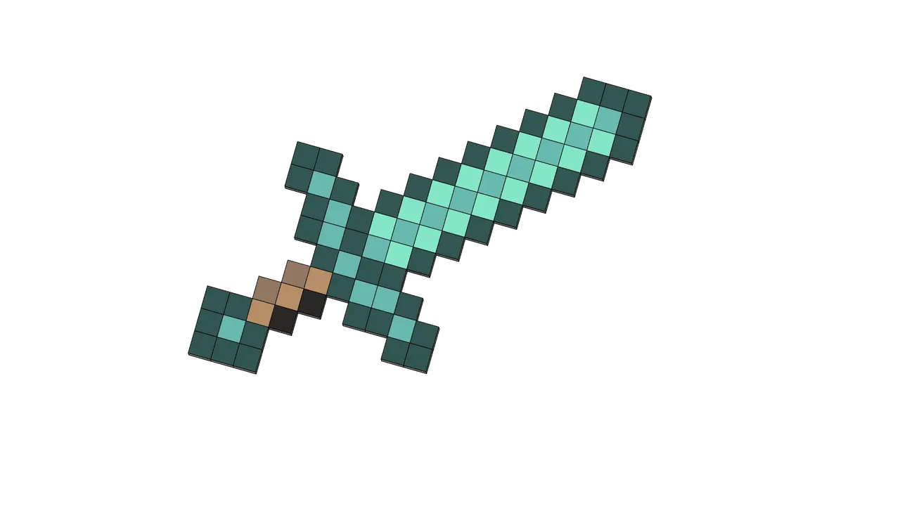 Minecraft Diamond Sword by WF3D