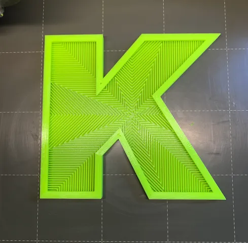 Monogram Letter K with STL File added 4/29