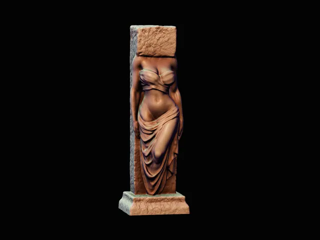 statue woman sculpture body stone texture for 3d printing