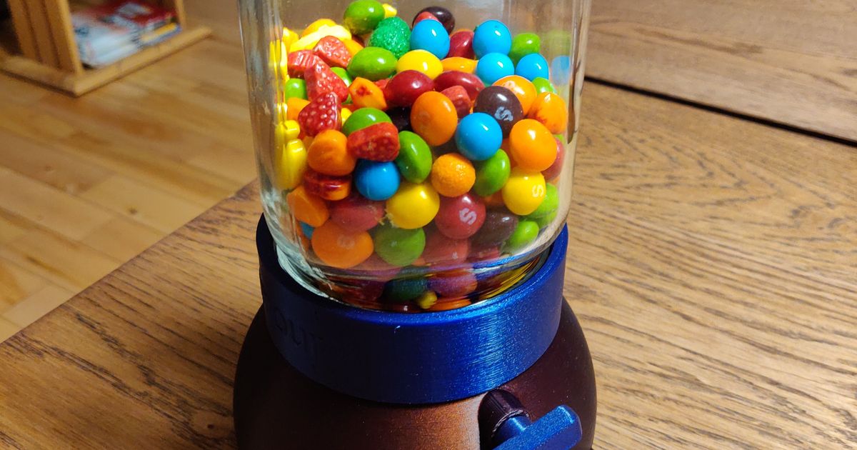 SlicedPeachesGlass CandyDispenser by MarcElbichon Download free STL