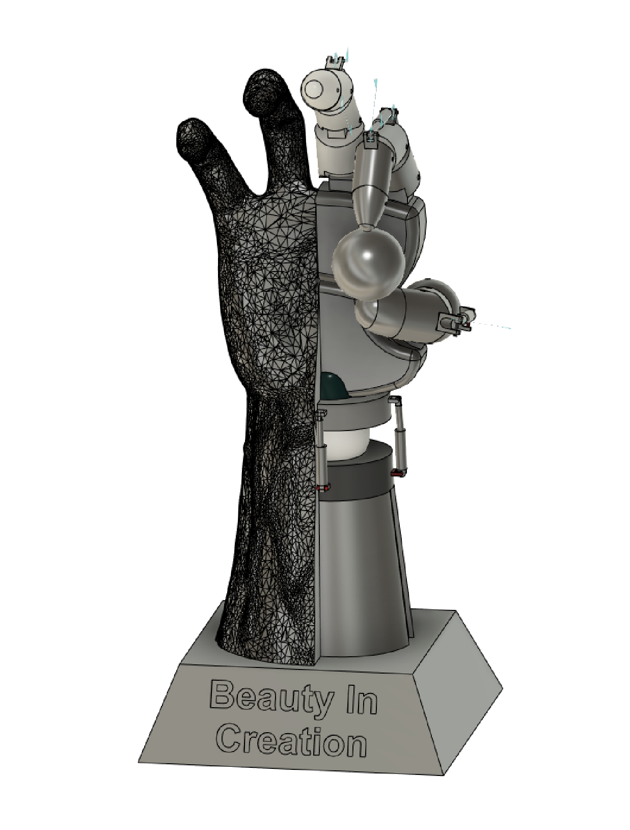 Cyborg Hand Hybrid Sculpture