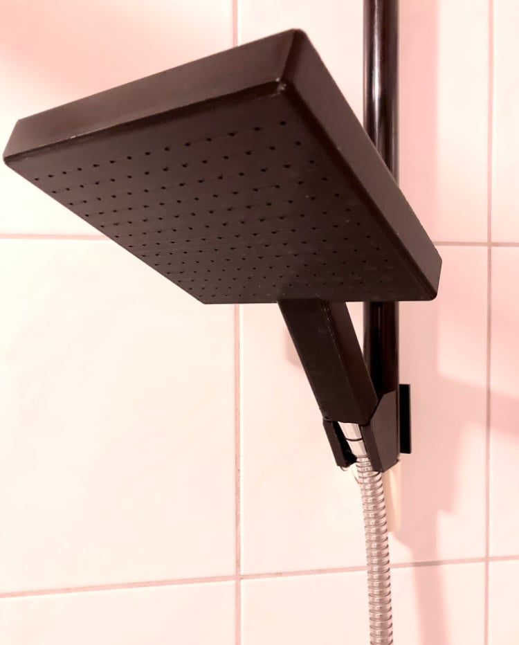big shower head with handle