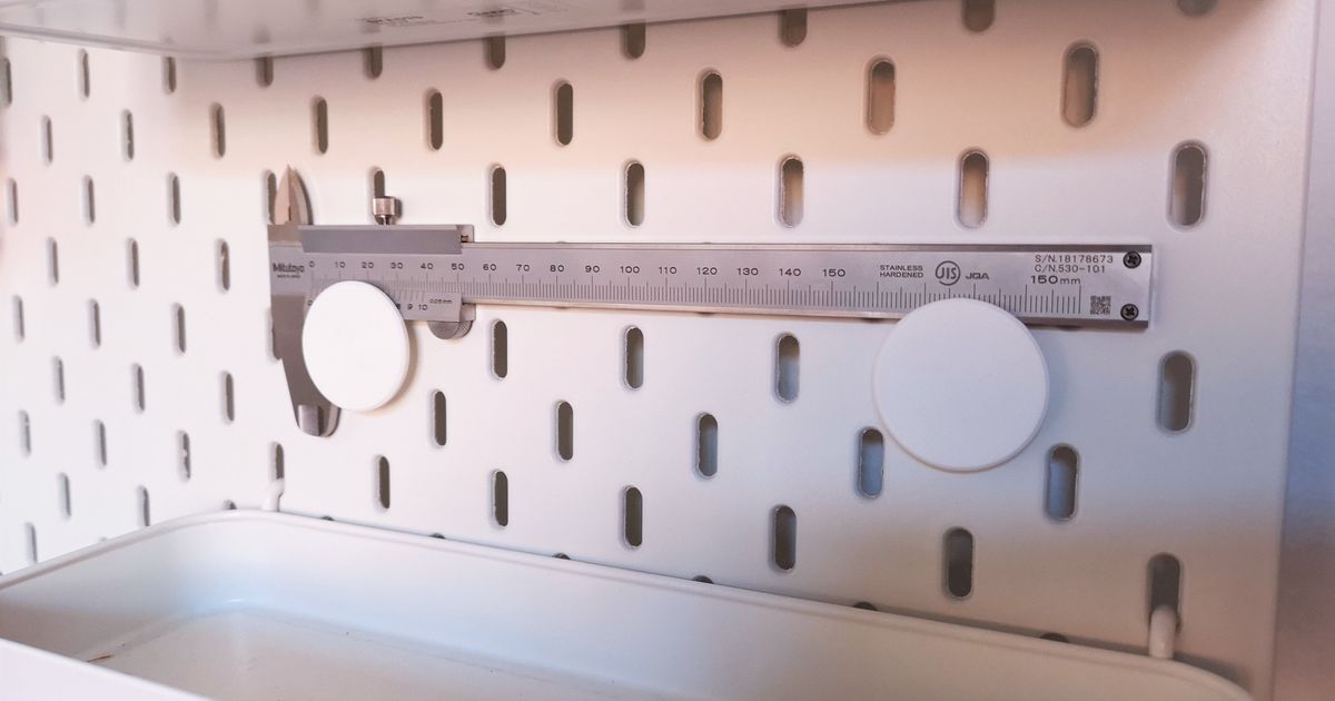 IKEA Skadis Vernier Caliper holder by steair Download free STL model