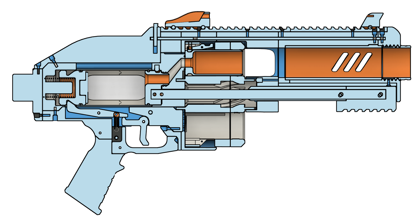 Miniatura 3 do modelo 3D Shellfish - a Silly Shell-ejecting Revolver Blaster