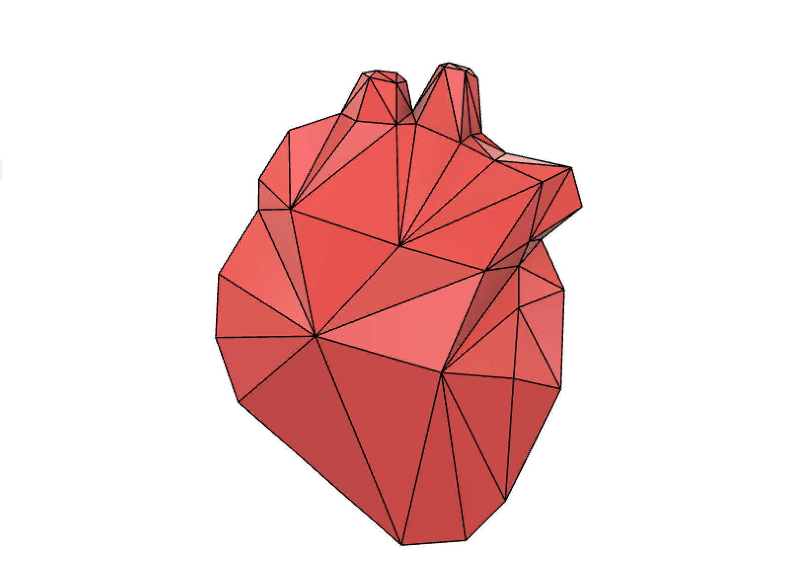 Miniatura 2 do modelo 3D Low poly Heart