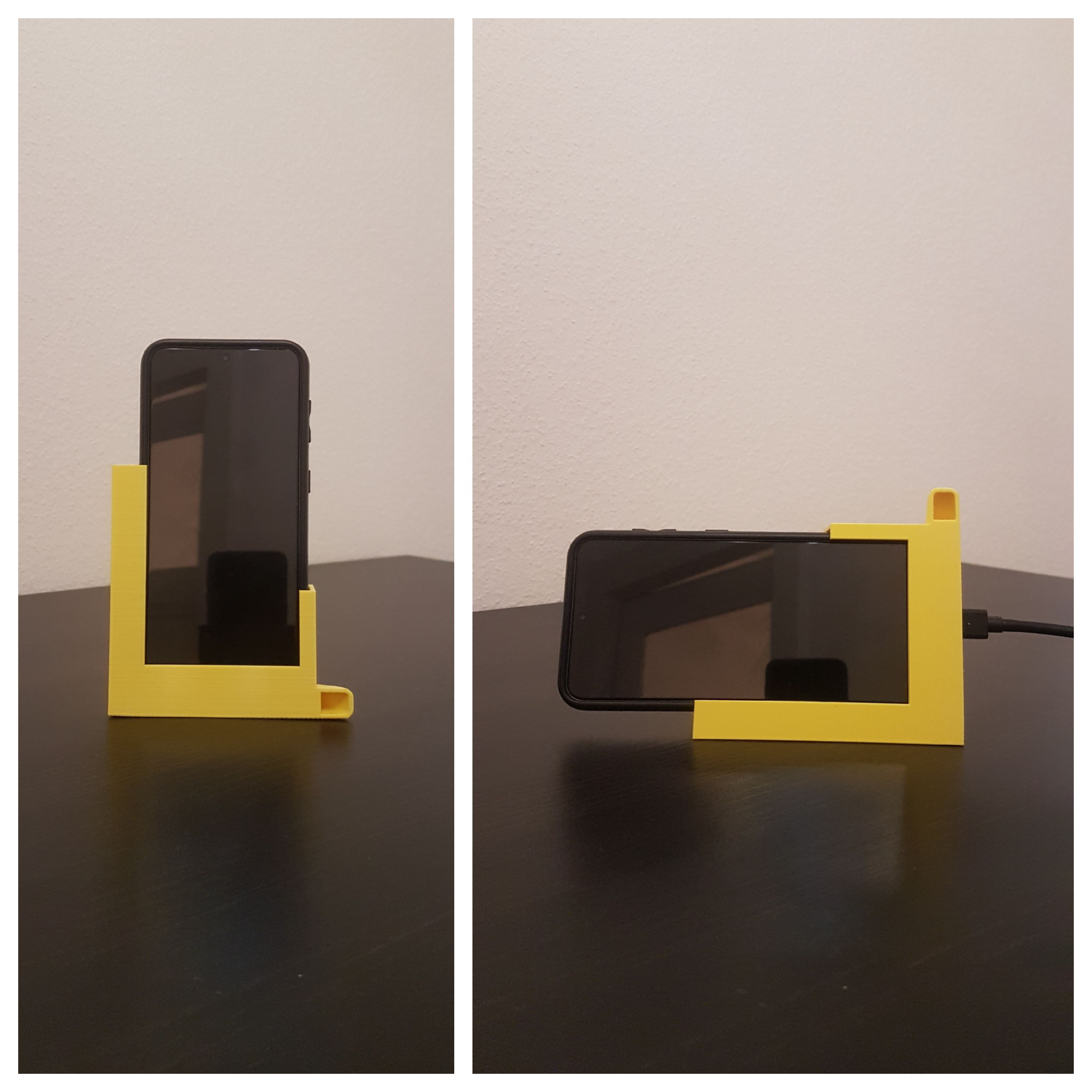 Smartphone stand with passive amplifier for Samsung Galaxy S21