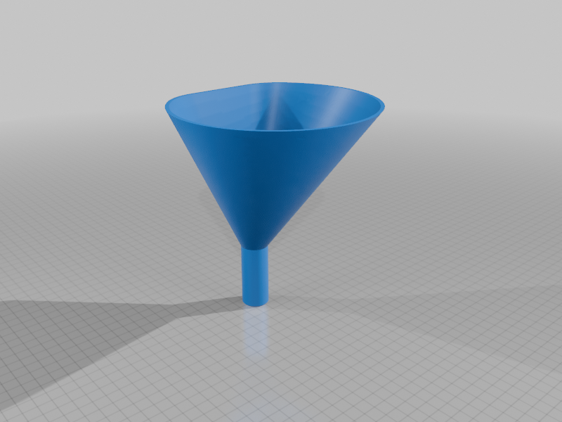Simple funnel with one flat side