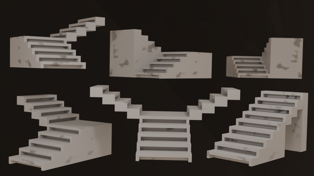 Supportless Stairs for 32mm (DND / TTRPG)