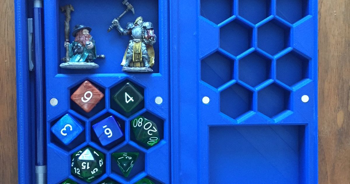 Dice box + Mini and pencil holder by Sean Rogers Download free STL model