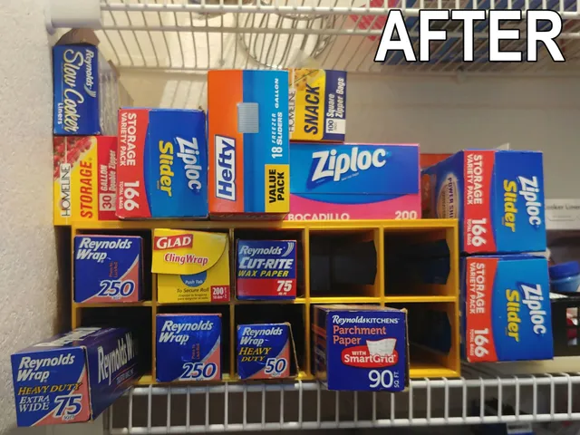 Pantry Shelf Foil Organizer