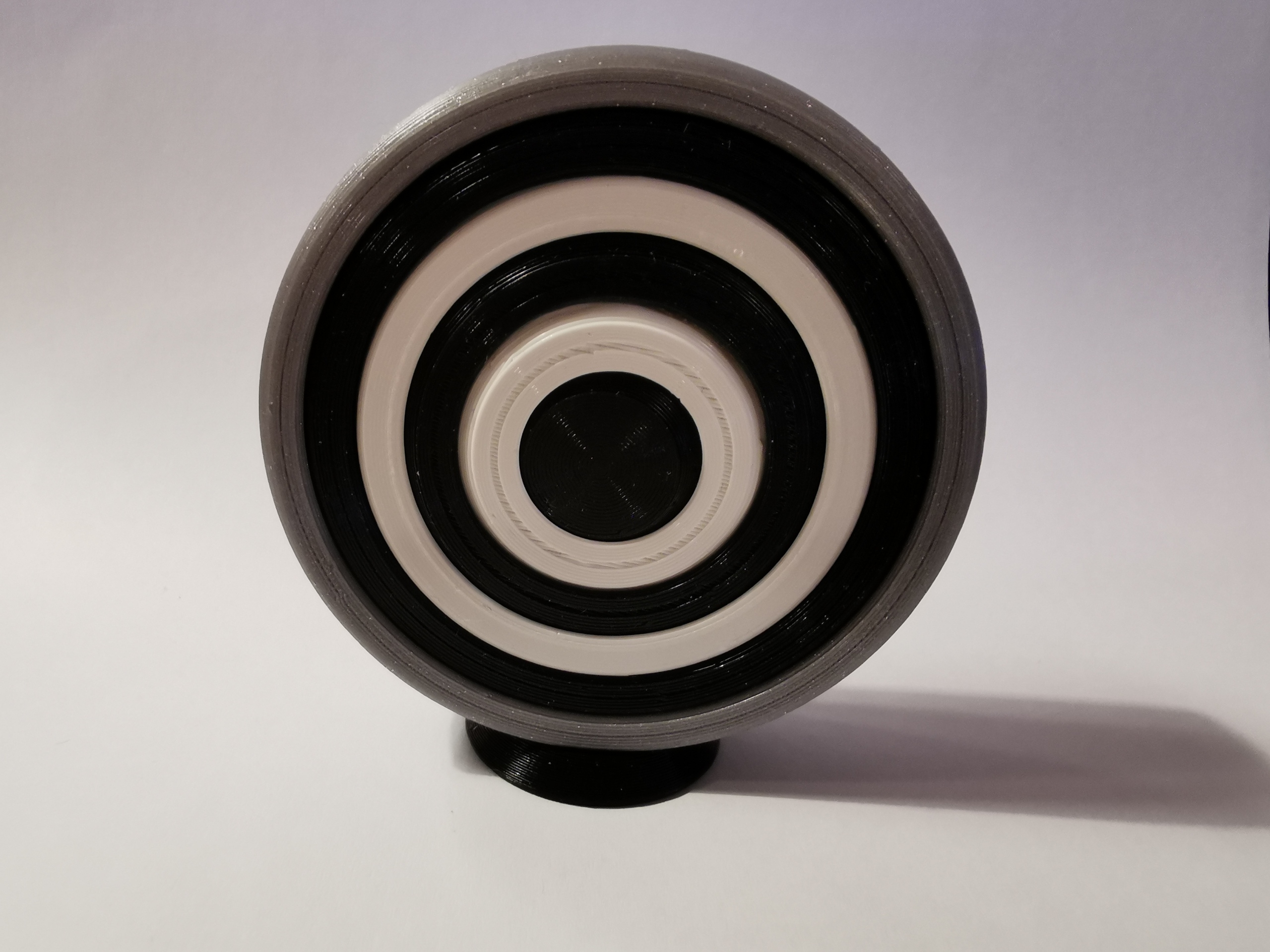 Concentric Rings + Socket/Stand (3 color print)