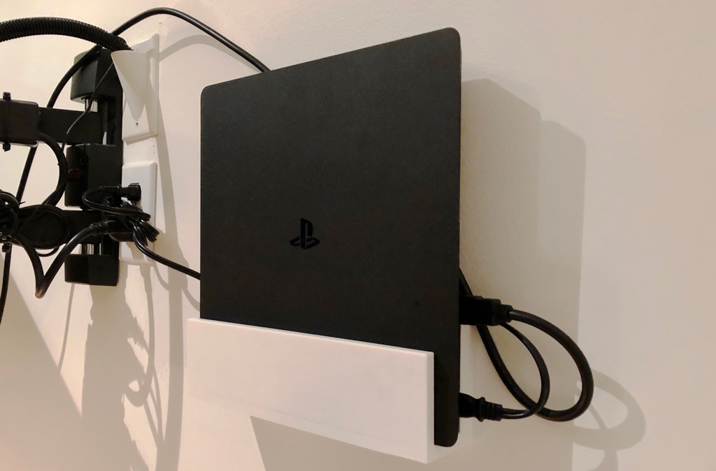 STL file Wall bracket Sony Playstation 4 (PS4) Slim 🎮・3D printing design  to download・Cults