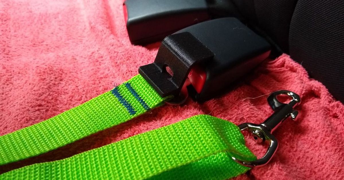 Dog Seat Belt Button Guard by LoboCNC Download free STL model