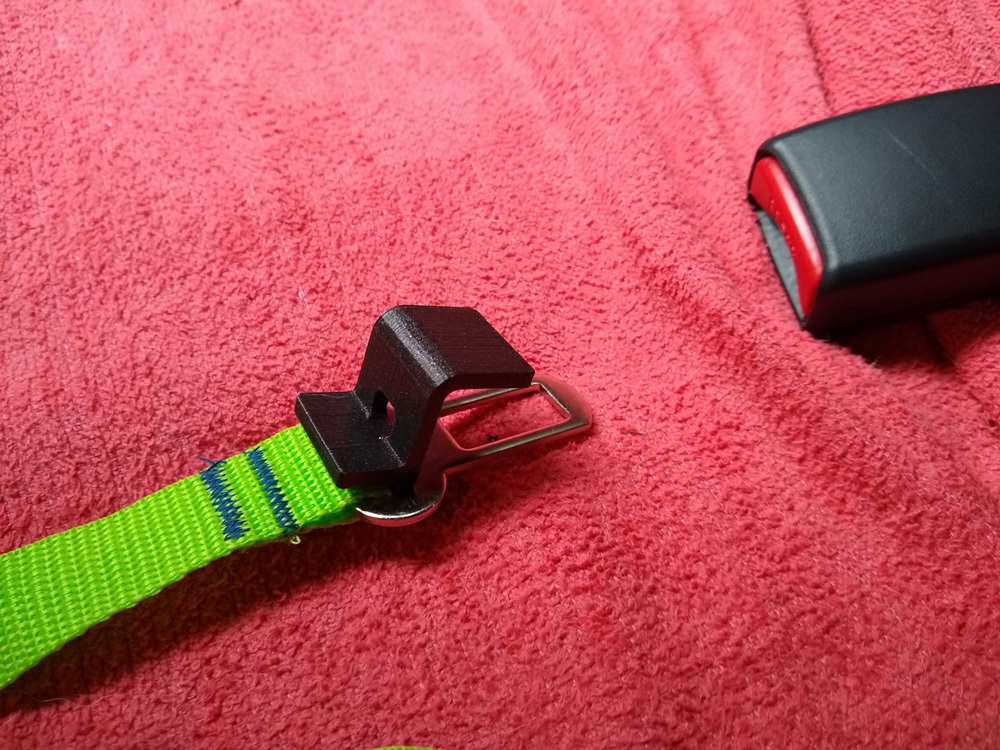 Dog Seat Belt Button Guard by LoboCNC Download free STL model
