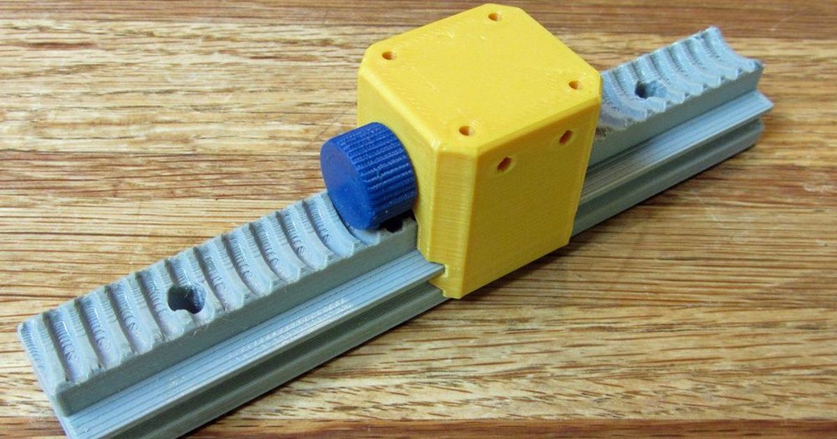 Rack & Worm Linear Slide by LoboCNC Download free STL model