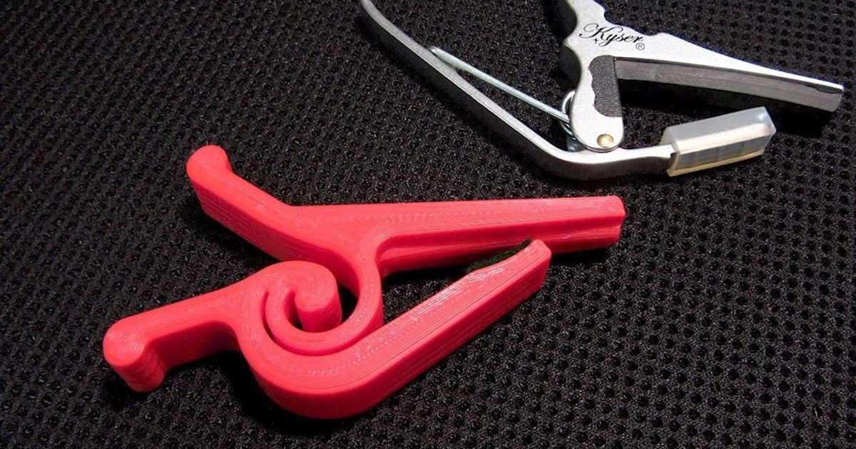 One-Piece One-Handed Guitar Capo by LoboCNC | Download free STL model ...