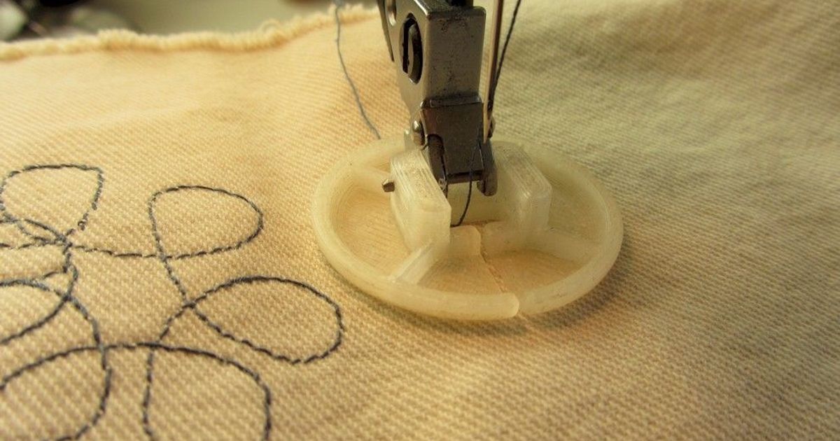 Freehand Foot for Pfaff Sewing Machine by LoboCNC Download free STL