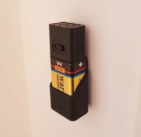 9V Flashlight Wall Mount