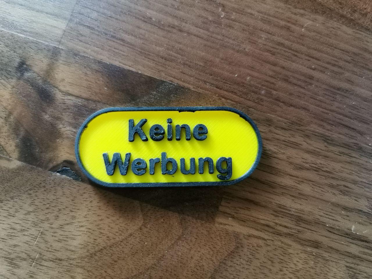 Keine Werbung - Advertisement disconsent