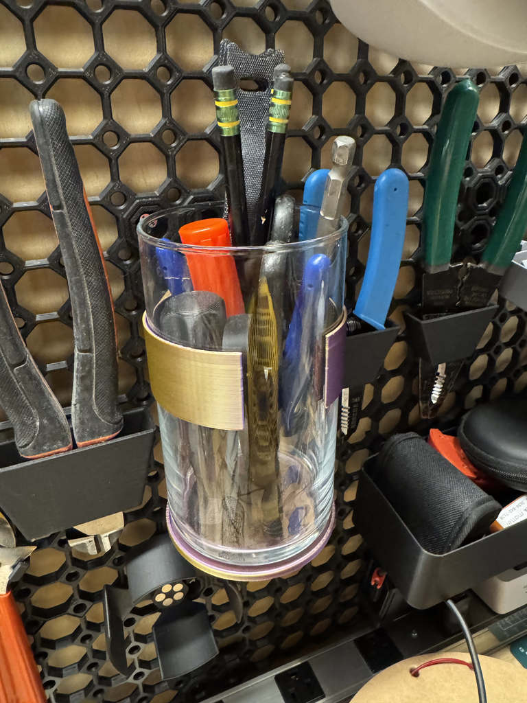 Multiboard Glass Cup Holder – Desk Tool Organizer