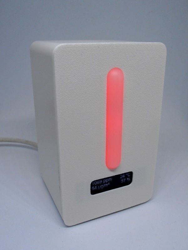 IKEA Vindriktning front cover with OLED