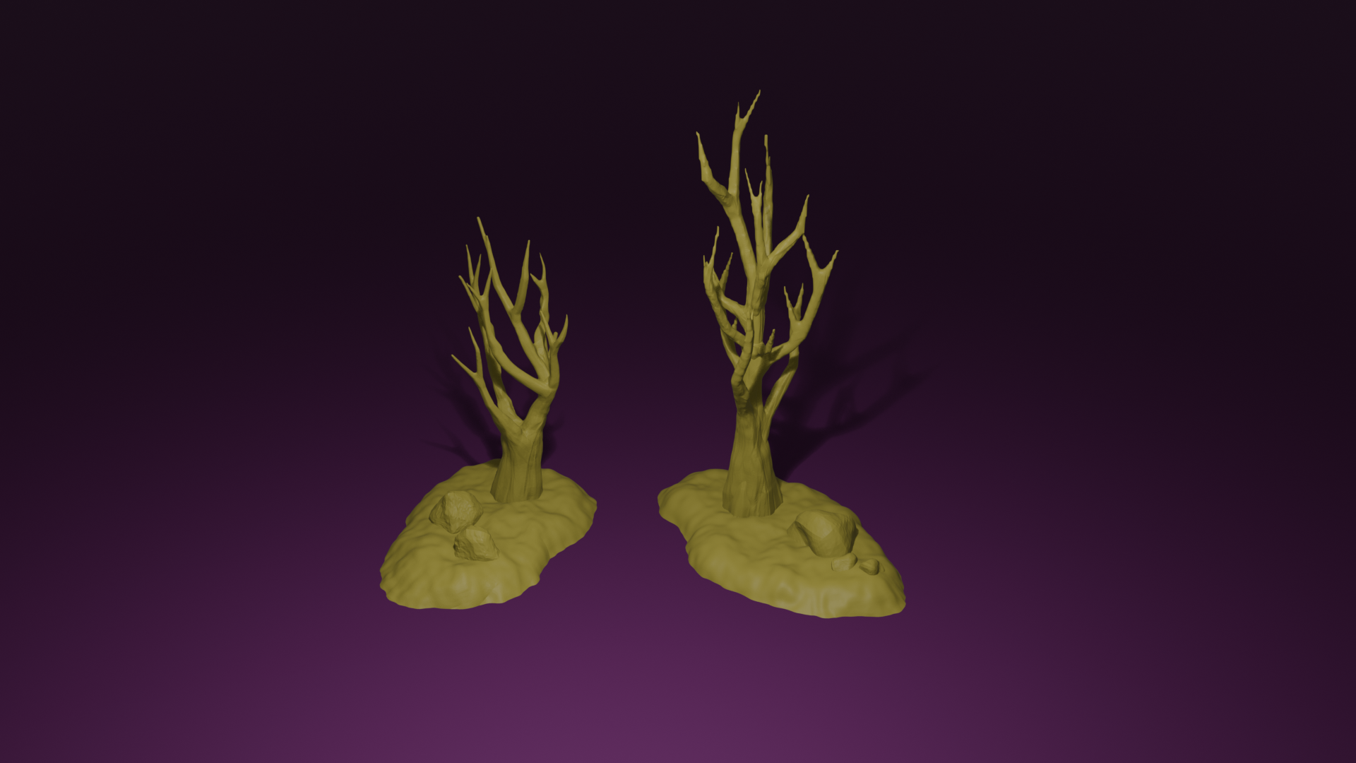 Twisted Wasteland Trees – Modular Fantasy Terrain for Tabletop Miniatures