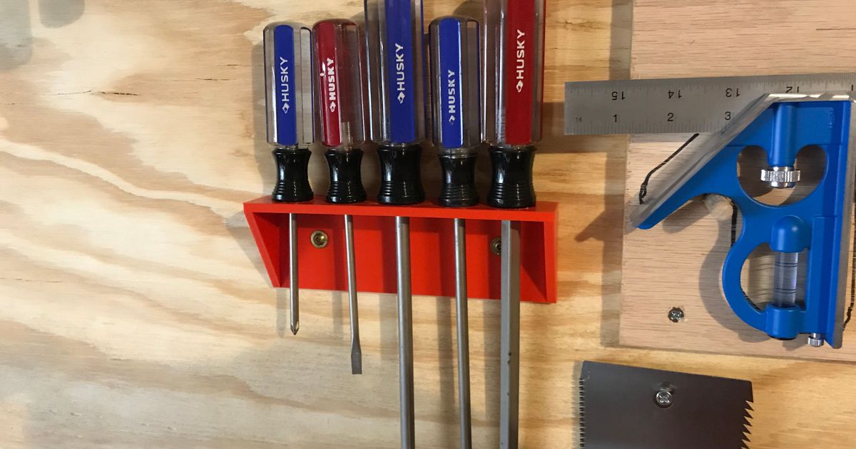 Wall Mountable Screwdriver Holder by Darren | Download free STL model ...