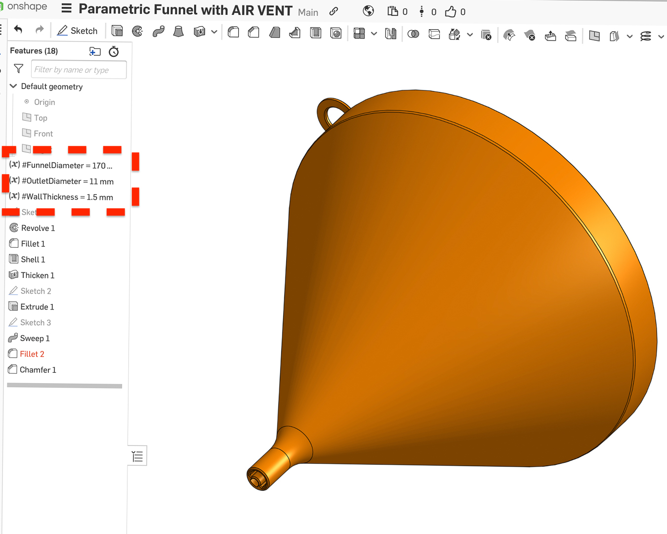 SMALL FUNNEL OR LARGE FUNNEL - FULLY PARAMETRIC by Peter H, Download free  STL model